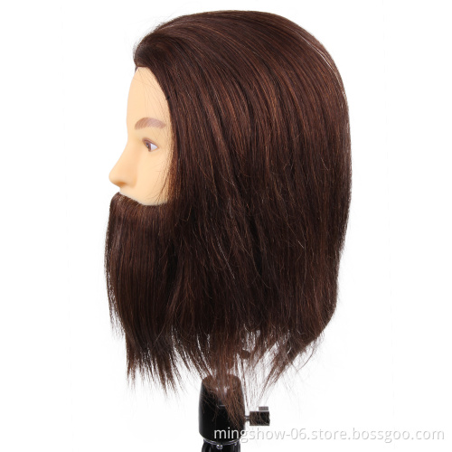 Hairdressing mannequin heads practice training head model with beard